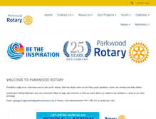 Tablet Screenshot of parkwoodrotary.org